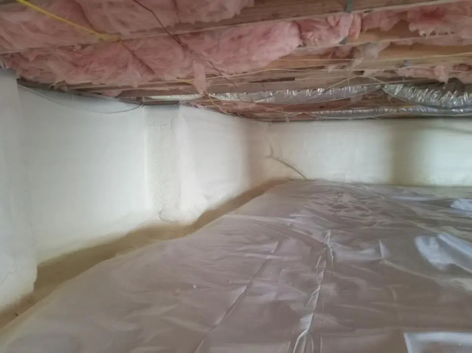 Crawl space encapsulation with closed-cell spray foam for Roof Maintenance in Ulster